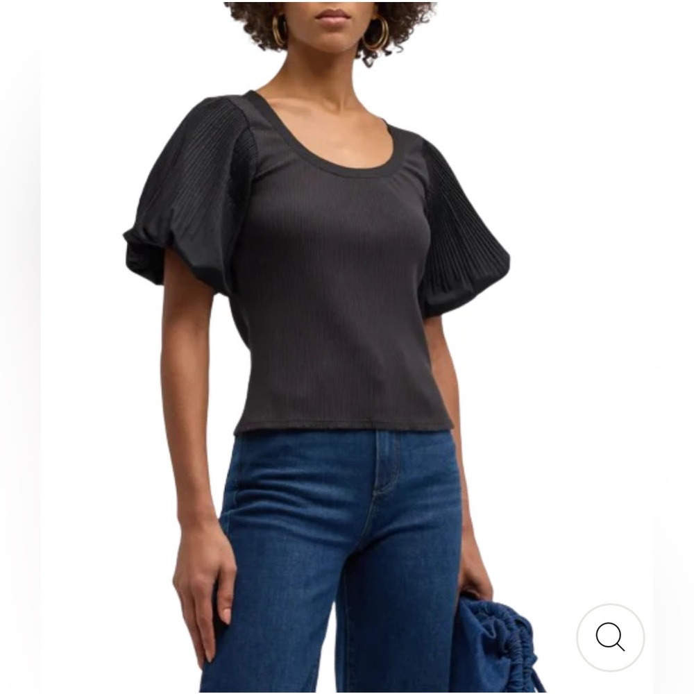 Derek Lam 10 Crosby****Ribbed Black Top w/Ballon Sleeves***XS***$225 CURRENT